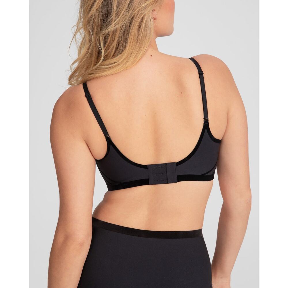 Honeylove Liftwear Silhouette Wireless Black Bra Vamp Smoothing Sz M 34 C/D - Picture 3 of 12